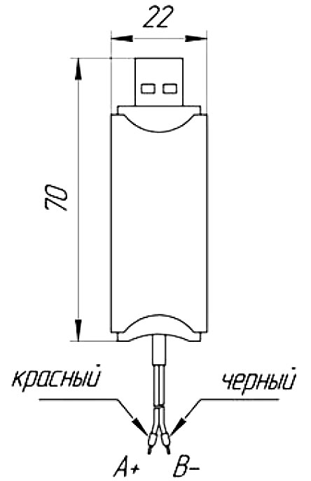 Габаритные и присоединительные размеры КП-485