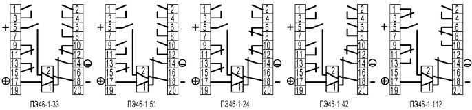 Схема подключения реле ПЭ-46-1