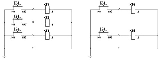 Схема подключения трансформатора тока ТНП-1Ф
