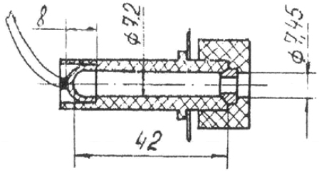 Схема трансформатора с винтовым креплением высоковольтного ввода