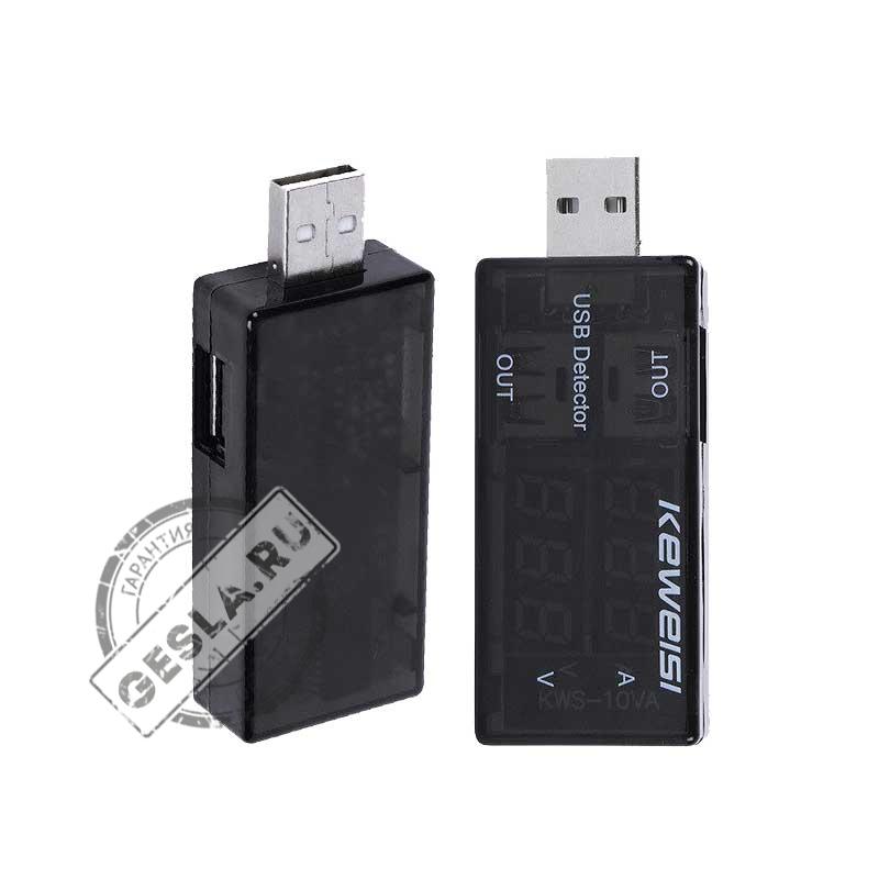 Тестер USB Вольтметр Амперметр двухрядный фото 1