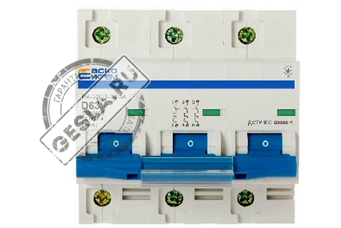 Выключатель УКРЕМ ВА-2003 3р 63А АсКо фото 1