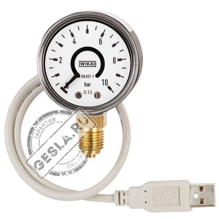 Манометр с трубкой Бурдона и аналоговым выходным сигналом PGT10 USB WIKA фото 1