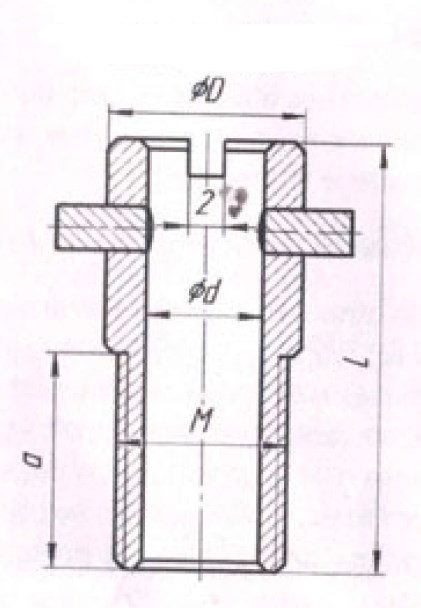 Рис.1 Схема габаритных размеров бобышек БПП-Б-005