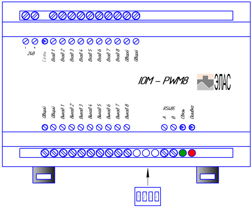 Рис.1. Общий вид модуля расширения IOM-PWM8