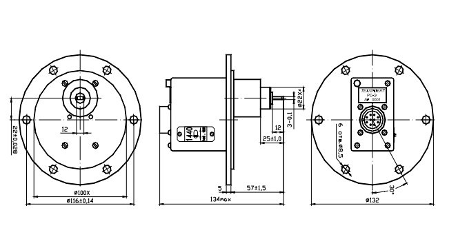 Рис.2 Схема габаритных размеров реле скорости РС-Э-8