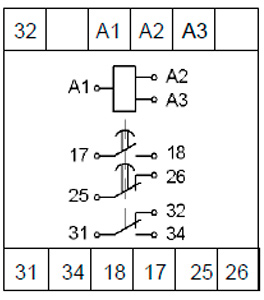 Рис.2. Схема подключения реле ВЛ-173