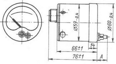 Рис.1. Габаритный чертеж вольтамперметра ВА-240