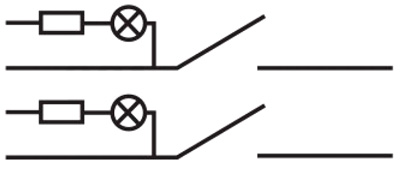 Рис.1. Схема электрическая переключателя KCD1-6-2101N
